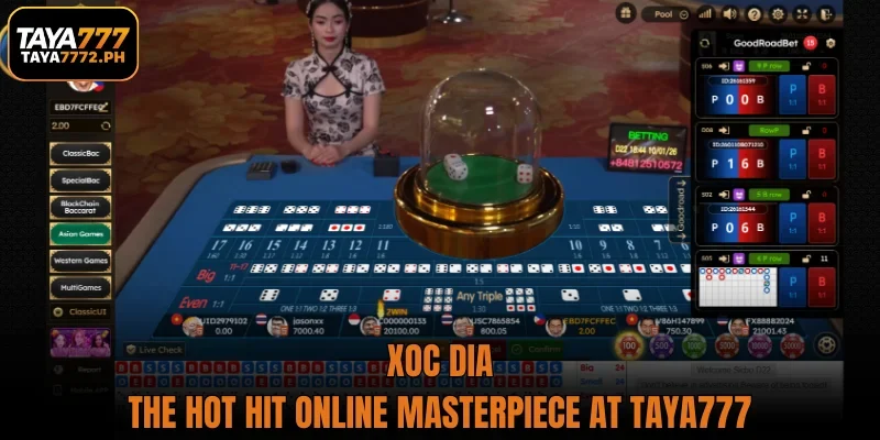 Taya777 casino lobby screenshot showing category navigation and featured game areas